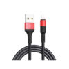 Hoco X26 Xpress Charging Data Cable Lightning - Red & Black