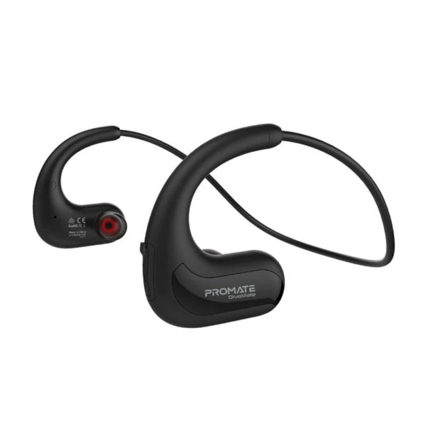 Promate DiveMate Sports Wearable Bluetooth Headset, Flexible IPX8 Waterproof Fitness MP3 Music Player