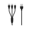 Remax RC-109th SUDA 3 in 1 Fast Charging Cable for Lightning/Micro/Type-C 1M
