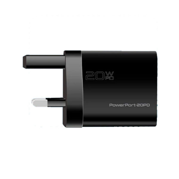 Promate PowerPort-20PD 20W Power Delivery Type-C Wall Charger UK
