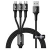 Baseus Halo 3-in-1 Data Cable USB For M+L+T 3.5A 1.2M (CAMLT-HA01)