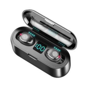 F9 TWS Wireless Bluetooth Earphone Touch & Digital LED Display With 2000mAh Power Bank Headset With Microphone