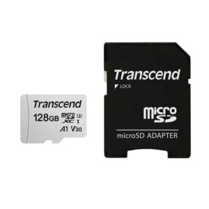 Transcend 128GB USD300S-A UHS-I U3A1 MicroSD Memory Card with Adapter