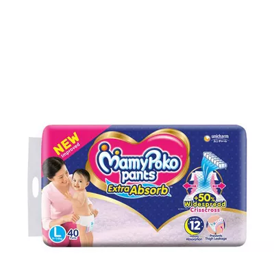 MamyPoko Extra Absorb Diaper Pants Large, 10 Count Price, Uses, Side  Effects, Composition - Apollo Pharmacy